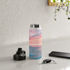 Pink Cotton Candy Ocean Sunset Water Bottle Gallery Image 4