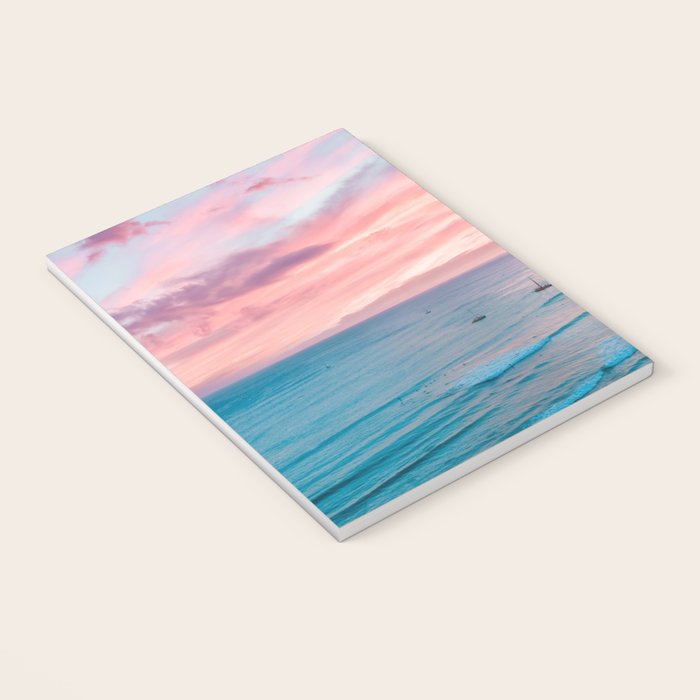 Pink Cotton Candy Ocean Sunset Notebook Gallery Image 3