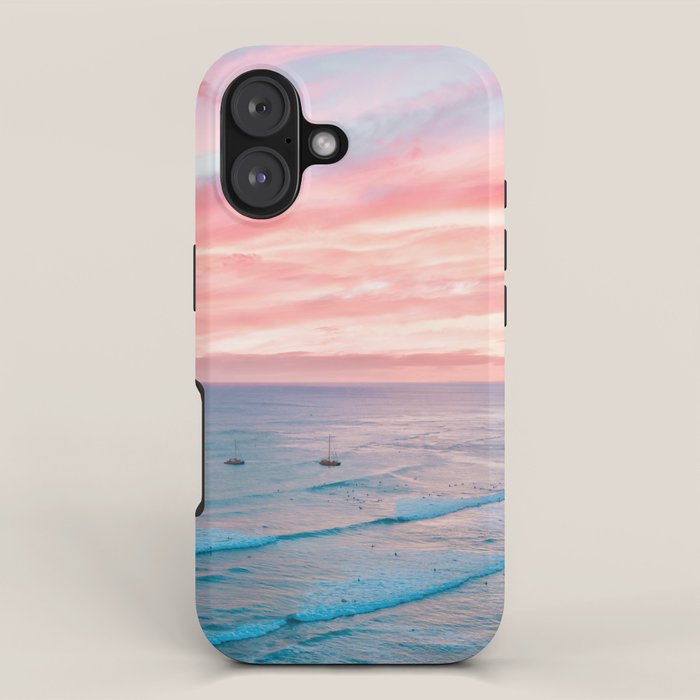 Pink Cotton Candy Ocean Sunset iPhone Case Gallery Image 1