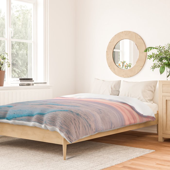 Pink Cotton Candy Ocean Sunset Duvet Cover Gallery Image 2