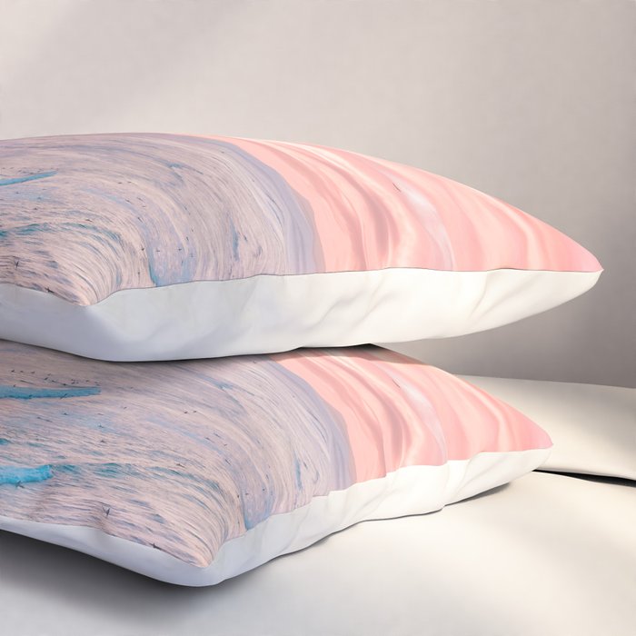 Pink Cotton Candy Ocean Sunset Pillow Sham Gallery Image 3