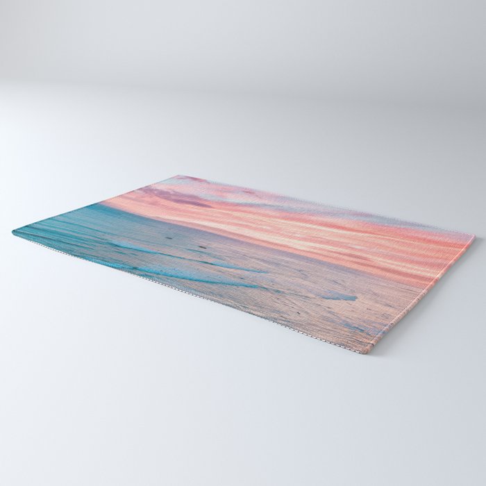 Pink Cotton Candy Ocean Sunset Rug Gallery Image 3