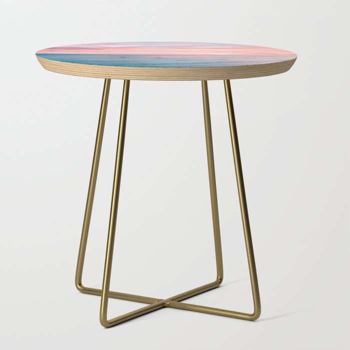 Pink Cotton Candy Ocean Sunset Side Table Gallery Image 1