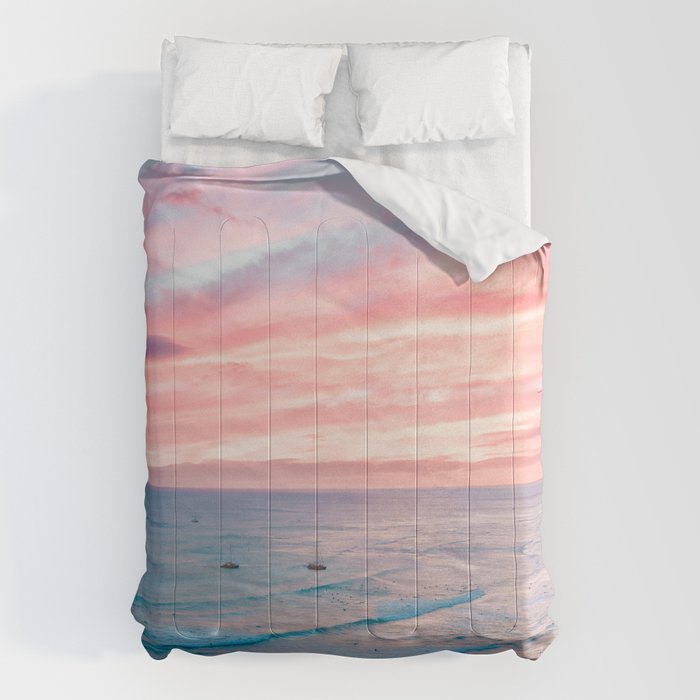 Pink Cotton Candy Ocean Sunset Comforter Gallery Image 6