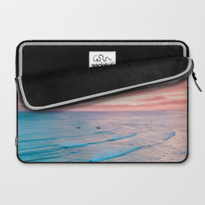 Pink Cotton Candy Ocean Sunset Laptop Sleeve Gallery Image 2
