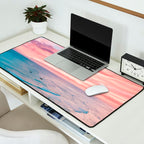 Pink Cotton Candy Ocean Sunset Desk Mat Gallery Image 2