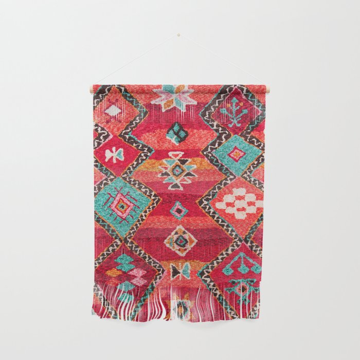 Epic Red Oriental Anthropologie Berber Atlas Moroccan Style Wall Hanging Gallery Image 1