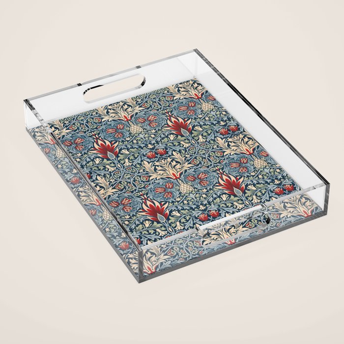 Snakeshead William Morris Textile Pattern Acrylic Tray Gallery Image 1