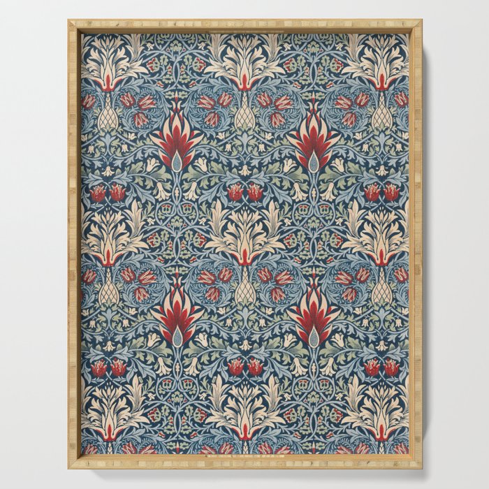 Snakeshead William Morris Textile Pattern Serving Tray Gallery Image 1