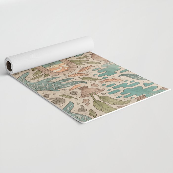 Paradise Panthalassa | Natural History Fantasy Art Yoga Mat Gallery Image 2