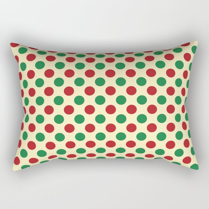 Christmas Polka Dot Pattern Rectangular Pillow Gallery Image 1