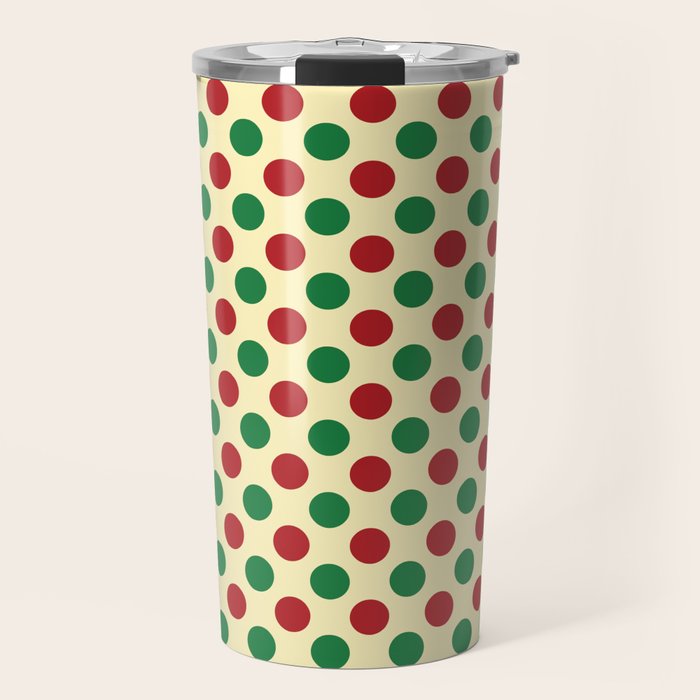 Christmas Polka Dot Pattern Travel Mug Gallery Image 1