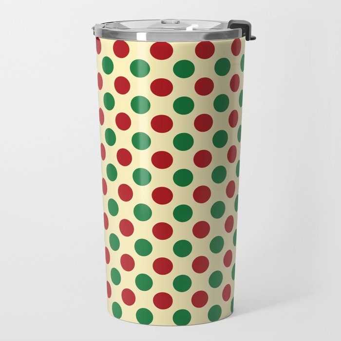 Christmas Polka Dot Pattern Travel Mug Gallery Image 2