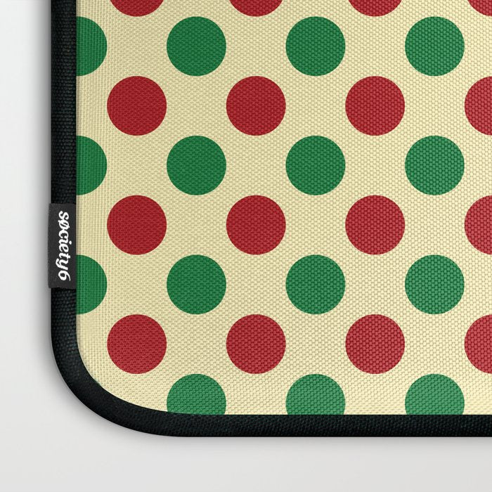 Christmas Polka Dot Pattern Laptop Sleeve Gallery Image 3