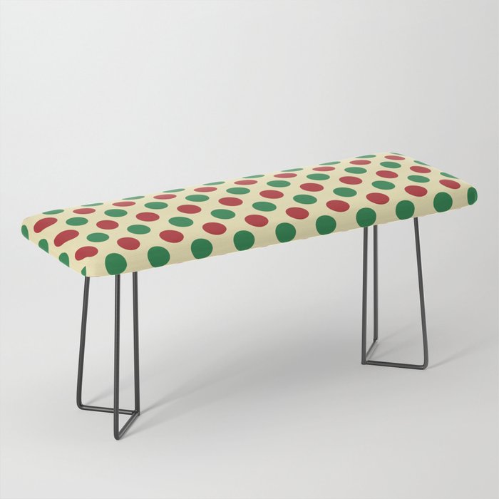 Christmas Polka Dot Pattern Bench Gallery Image 1