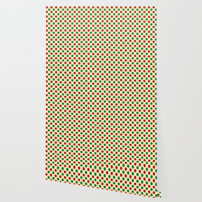 Christmas Polka Dot Pattern Wallpaper Gallery Image 2