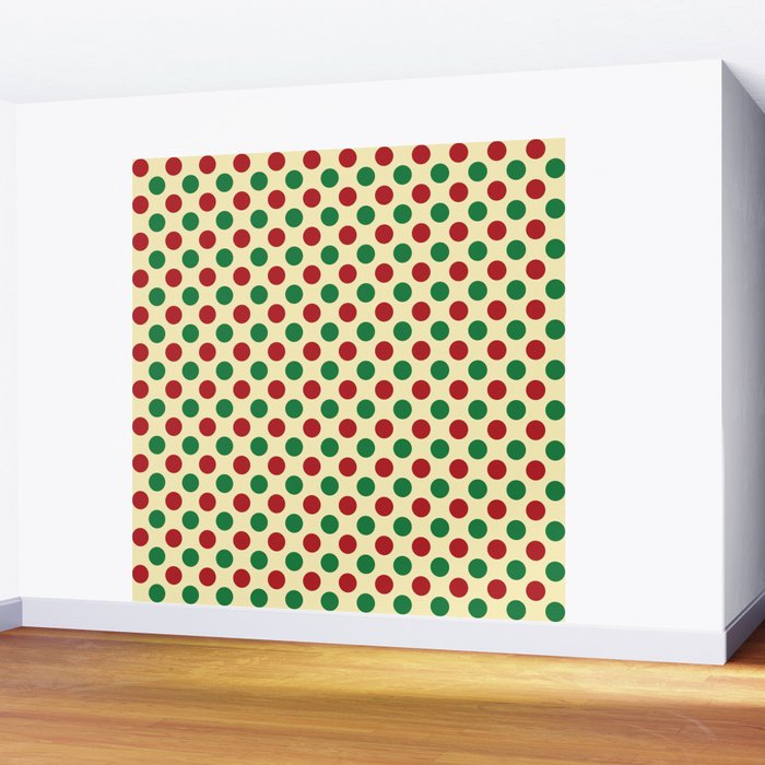 Christmas Polka Dot Pattern Wall Mural Gallery Image 2