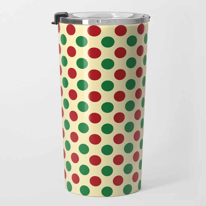 Christmas Polka Dot Pattern Travel Mug Gallery Image 3