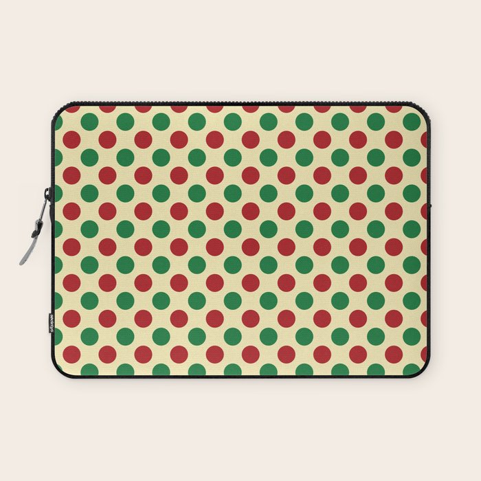 Christmas Polka Dot Pattern Laptop Sleeve Gallery Image 1