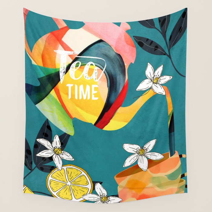 Tea Time 3 Wall Tapestry Gallery Image 4
