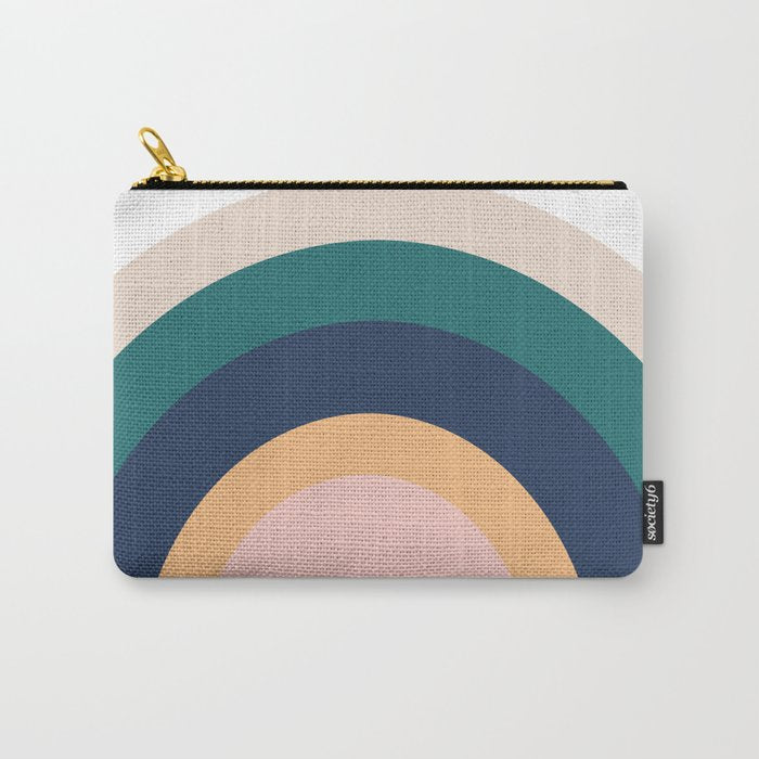 Triple Rainbow in Green Carry All Pouch Gallery Image 1