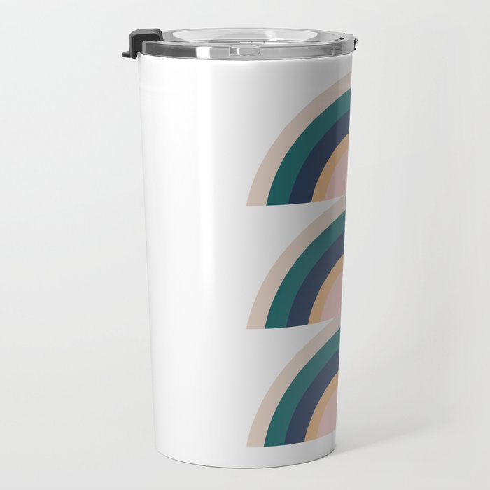 Triple Rainbow in Green Travel Mug Gallery Image 3