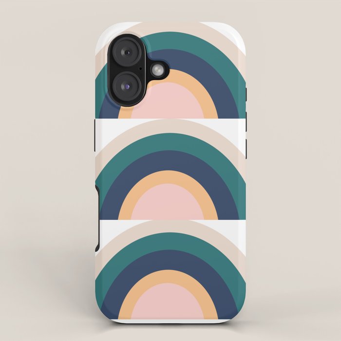 Triple Rainbow in Green iPhone Case Gallery Image 1