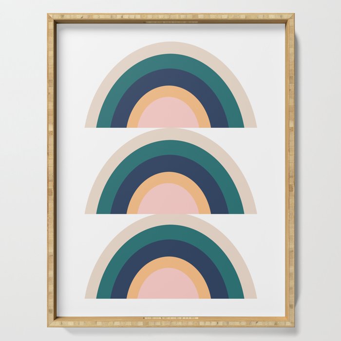 Triple Rainbow in Green Serving Tray Gallery Image 1