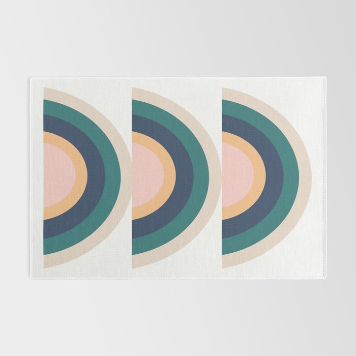 Triple Rainbow in Green Rug Gallery Image 2