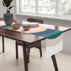 Triple Rainbow in Green Table Runner Gallery Image 2
