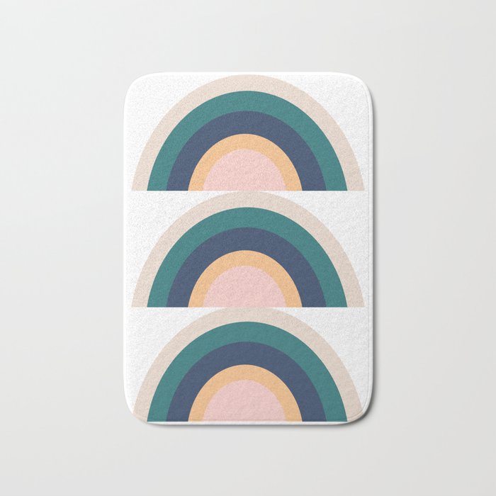 Triple Rainbow in Green Bath Mat Gallery Image 1