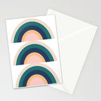 Triple Rainbow in Green Stationery Card Gallery Image 2