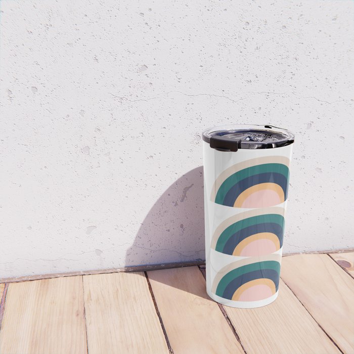 Triple Rainbow in Green Travel Mug Gallery Image 4
