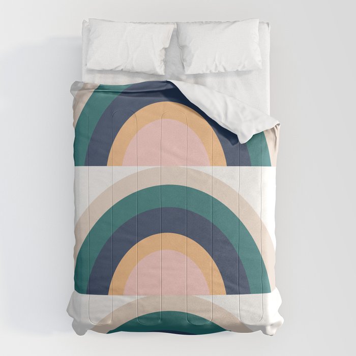 Triple Rainbow in Green Comforter Gallery Image 6