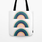Triple Rainbow in Green Tote Bag Gallery Image 1