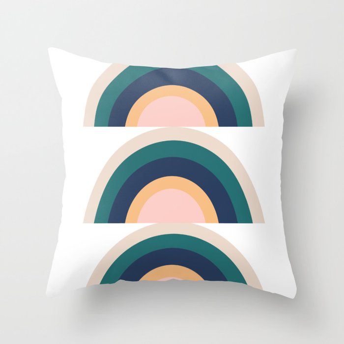 Triple Rainbow in Green Throw Pillow Gallery Image 6