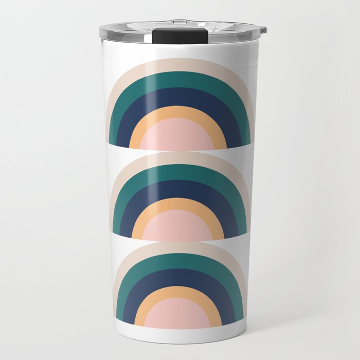 Triple Rainbow in Green Travel Mug Gallery Image 1