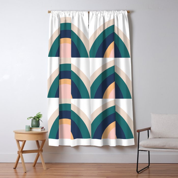 Triple Rainbow in Green Window Curtain Gallery Image 5