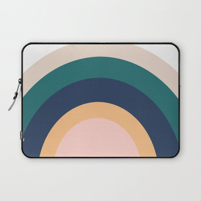 Triple Rainbow in Green Laptop Sleeve Gallery Image 1