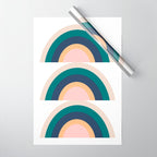 Triple Rainbow in Green Wrapping Paper Gallery Image 1