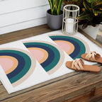 Triple Rainbow in Green Outdoor Rug Gallery Image 2