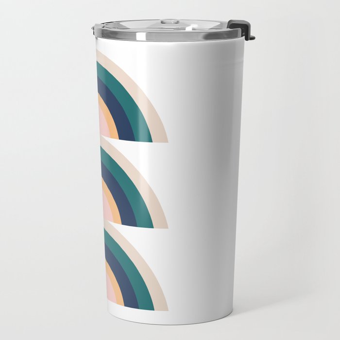 Triple Rainbow in Green Travel Mug Gallery Image 2