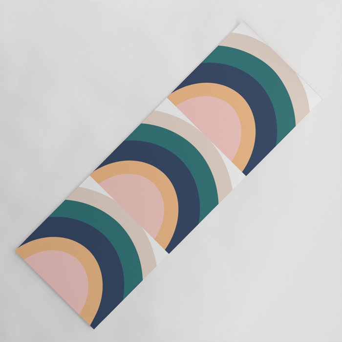 Triple Rainbow in Green Yoga Mat Gallery Image 1