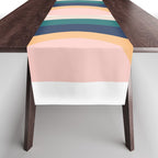 Triple Rainbow in Green Table Runner Gallery Image 1