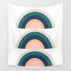 Triple Rainbow in Green Wall Tapestry Gallery Image 4