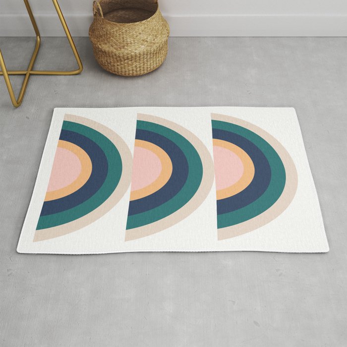 Triple Rainbow in Green Rug Gallery Image 1