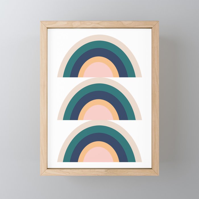 Triple Rainbow in Green Mini Art Print Gallery Image 1