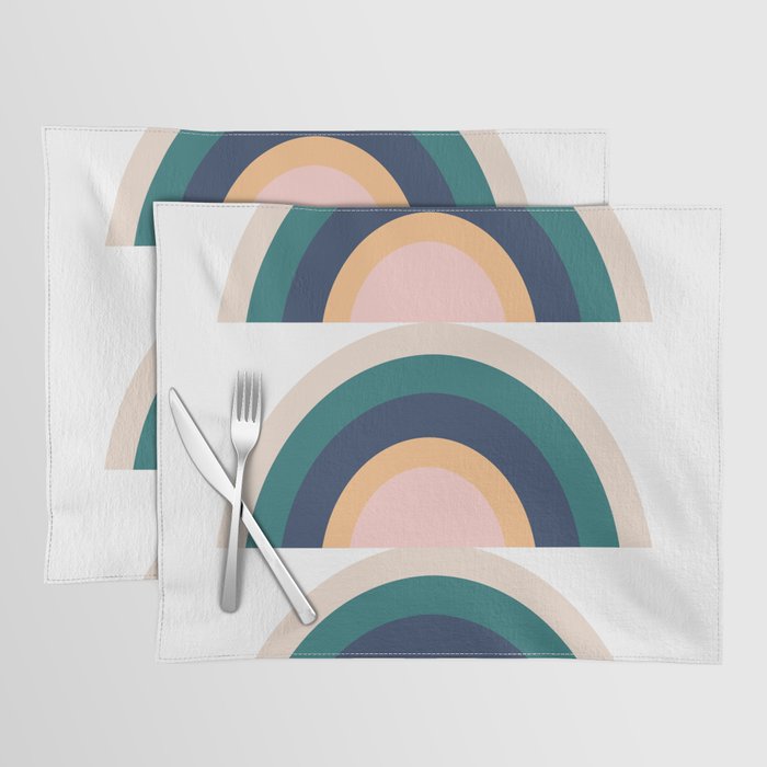 Triple Rainbow in Green Placemat Gallery Image 1