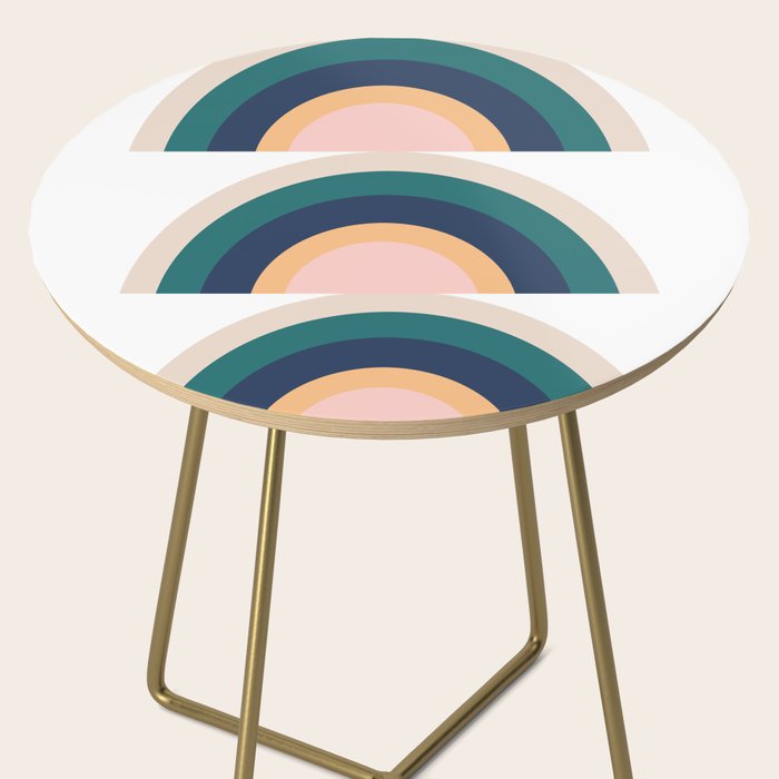 Triple Rainbow in Green Side Table Gallery Image 2