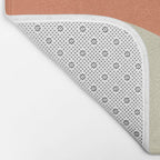 Nami Minimalist Wave Abstract in Pumpkin Orange and Warm Beige Bath Mat Gallery Image 2